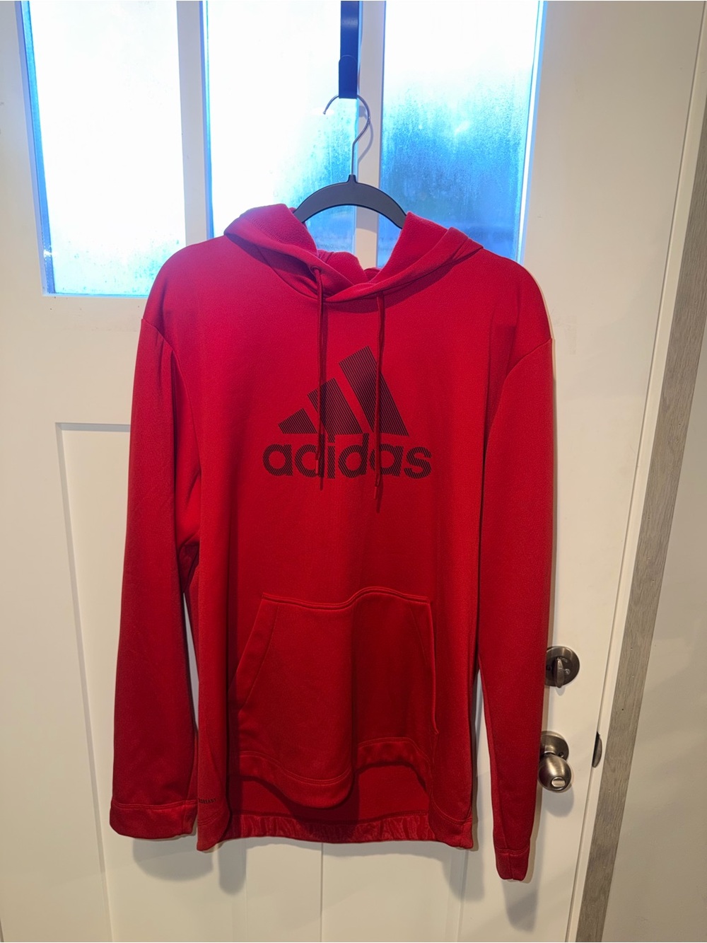 Adidas Men’s Red Logo Hoodie Sweater Size XL